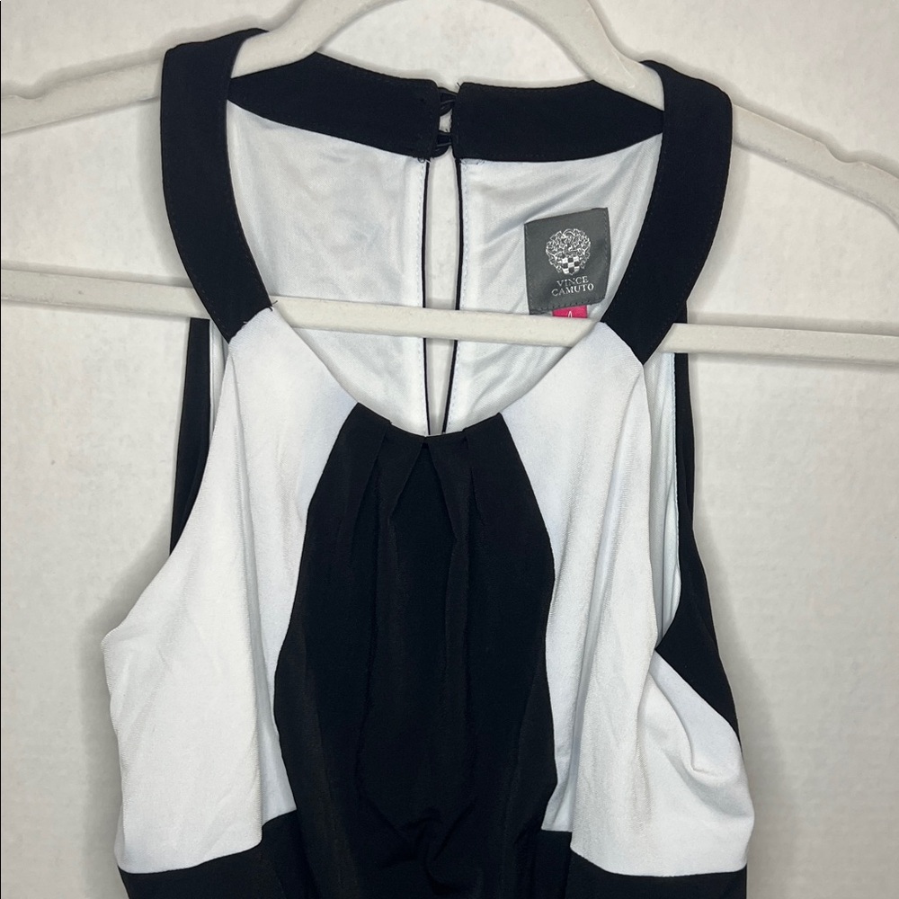 Elegant Black and White Maxi Dress